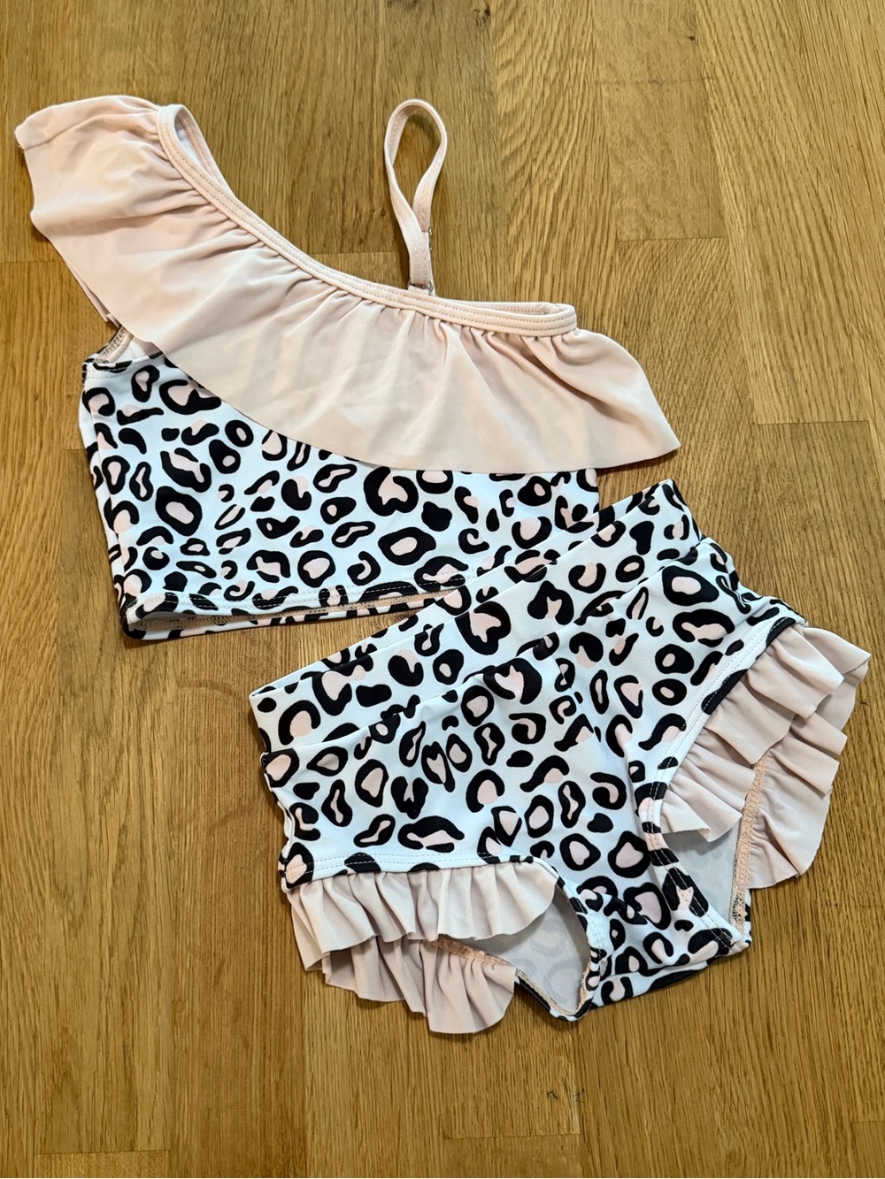 Unbranded 24 MONTHS Leopard Pink Ruffle 3 Piece Bikini Swim Suit - Picture 9 of 13